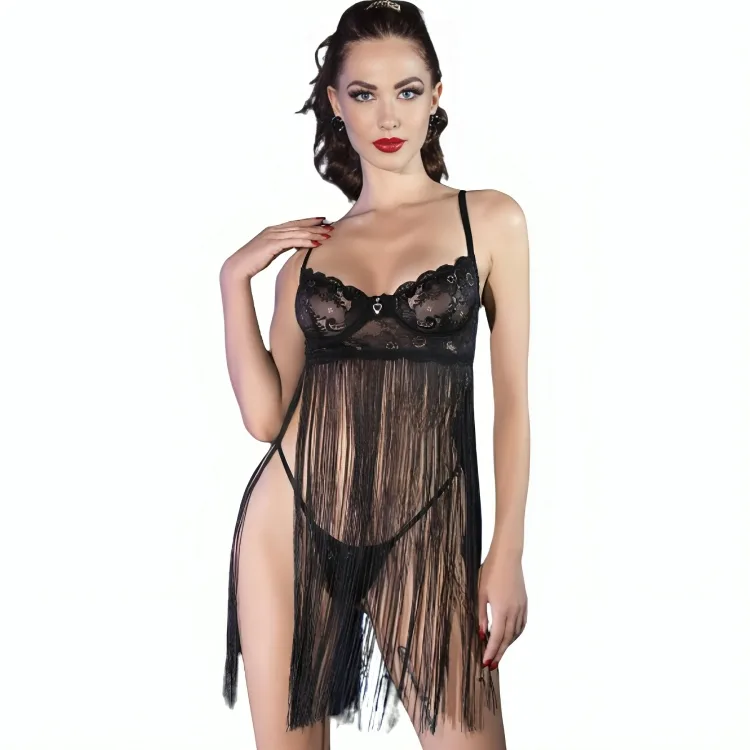 CHILIROSE - CR 4496 BABYDOLL PRETO