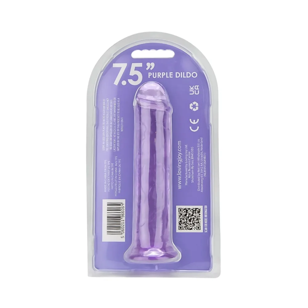 Loving Joy Dildo com Ventosa 7.5 Polegadas Roxo