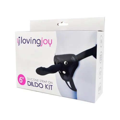 Loving Joy Kit Dildo Strap-On de Silicone 6 Polegadas