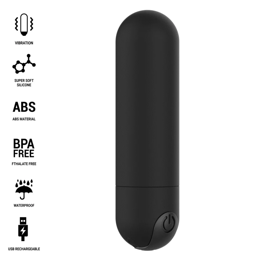 INTENSE - KAREN MINI VIBRATÓRIO BULLET RECARREGÁVEL PRETO