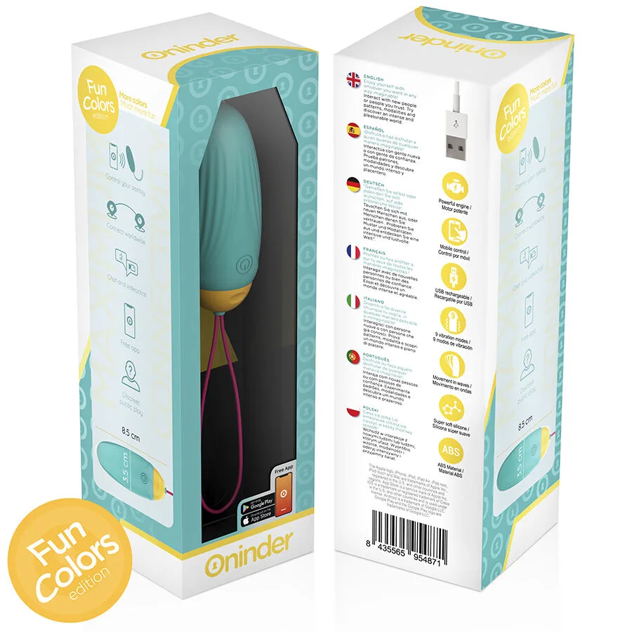 ONINDER CUTE - OVO VIBRATÓRIO PARA PRAZER E AMOR - GEMAS DE SILICONE GIRATÓRIAS - APLICATIVO GRATUITO GLOBAL