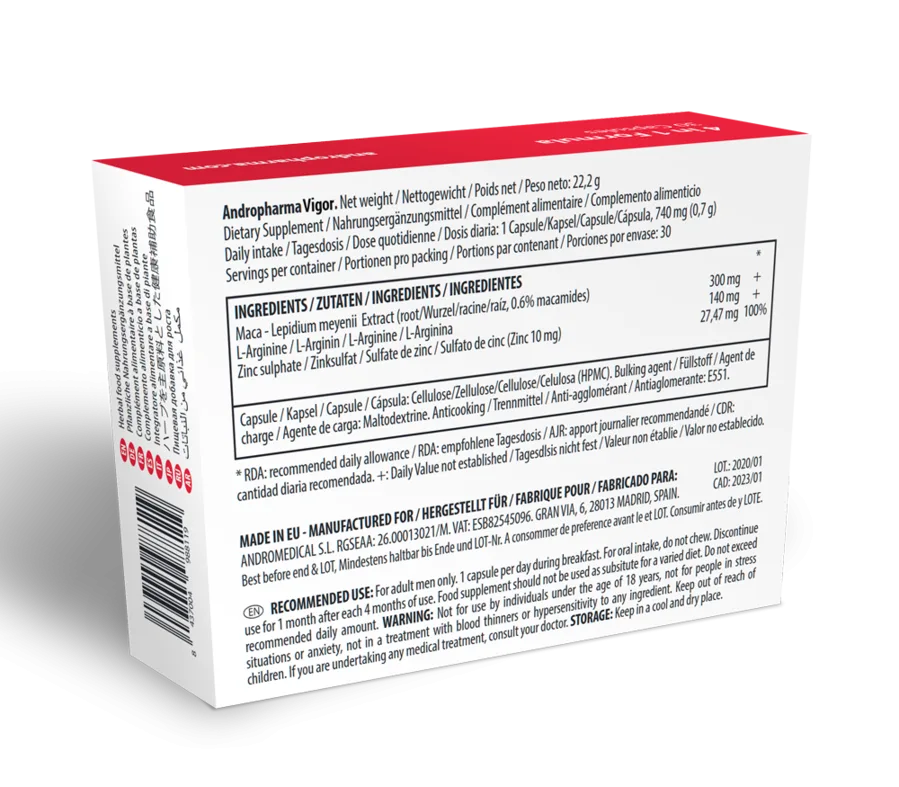 ANDROPHARMA VIGOR - LIBIDO ENHANCING SUPPLEMENT