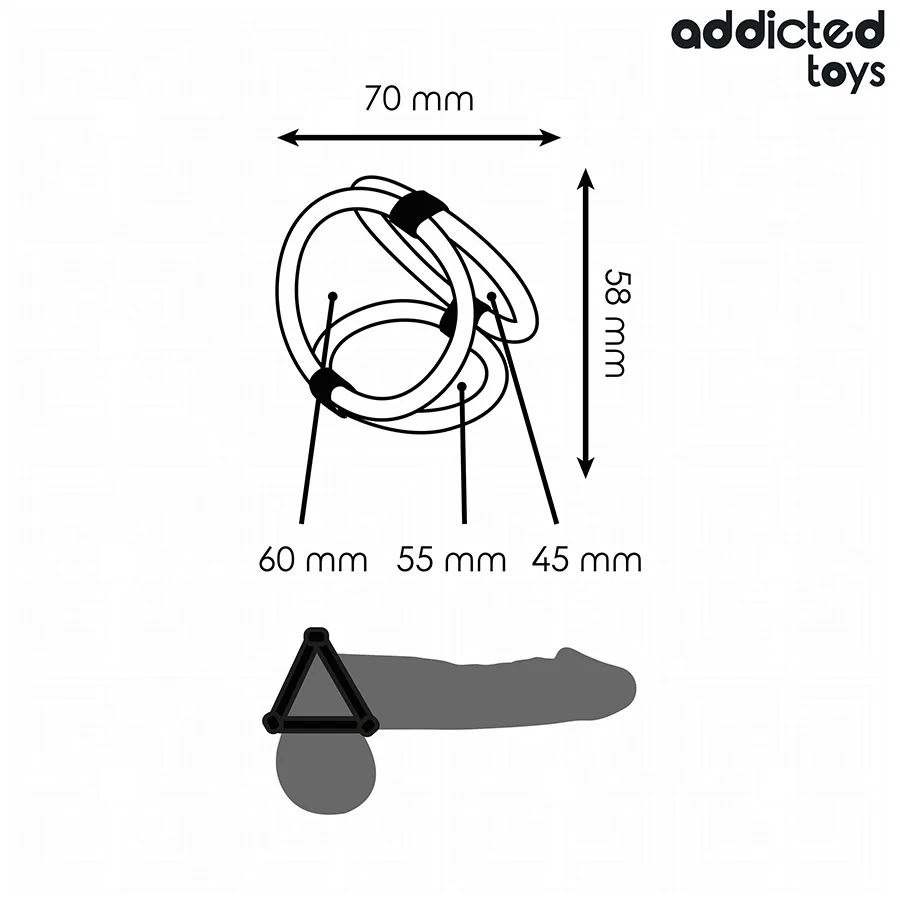 ADDICTED TOYS - ANEL TRIPLO PARA O PÊNIS