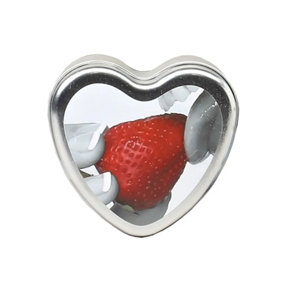 Earthly Body Heart 3-in-1 Edible Massage Candle 4oz/113g - cherry