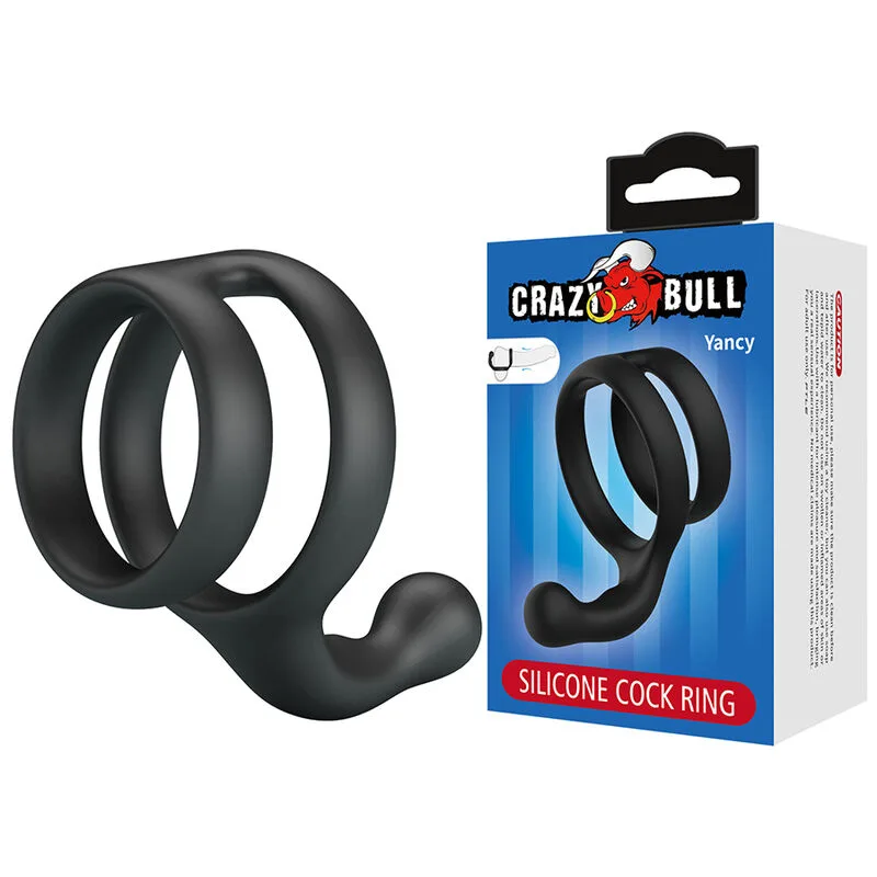 Crazy Bull - Anel Duplo para Pénis e Testículos Yancy Preto