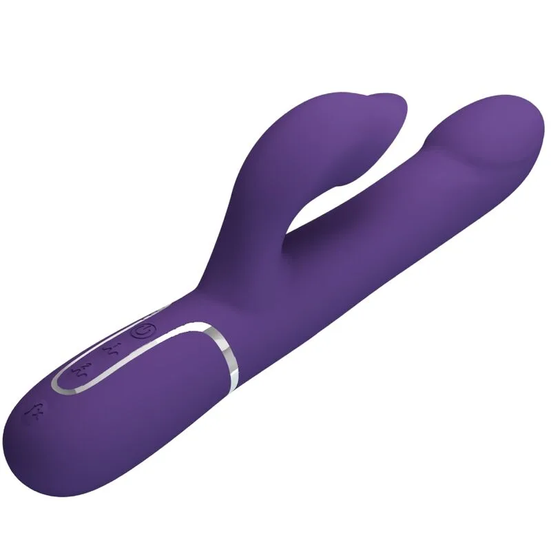 Pretty Love - Zalin Vibrador de Coelho Pérolas 4 em 1 Roxo