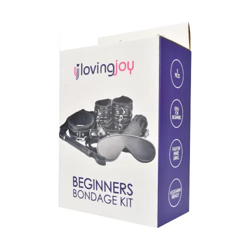 Loving Joy Kit de Bondage para Iniciantes Preto (8 Peças)