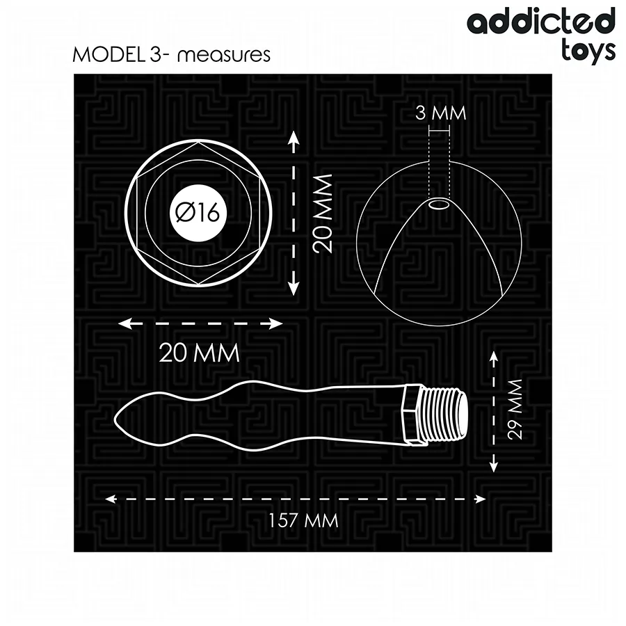 ADDICTED TOYS - ANAL CLEANER WITH UNIVERSAL ADAPTER MODEL 3