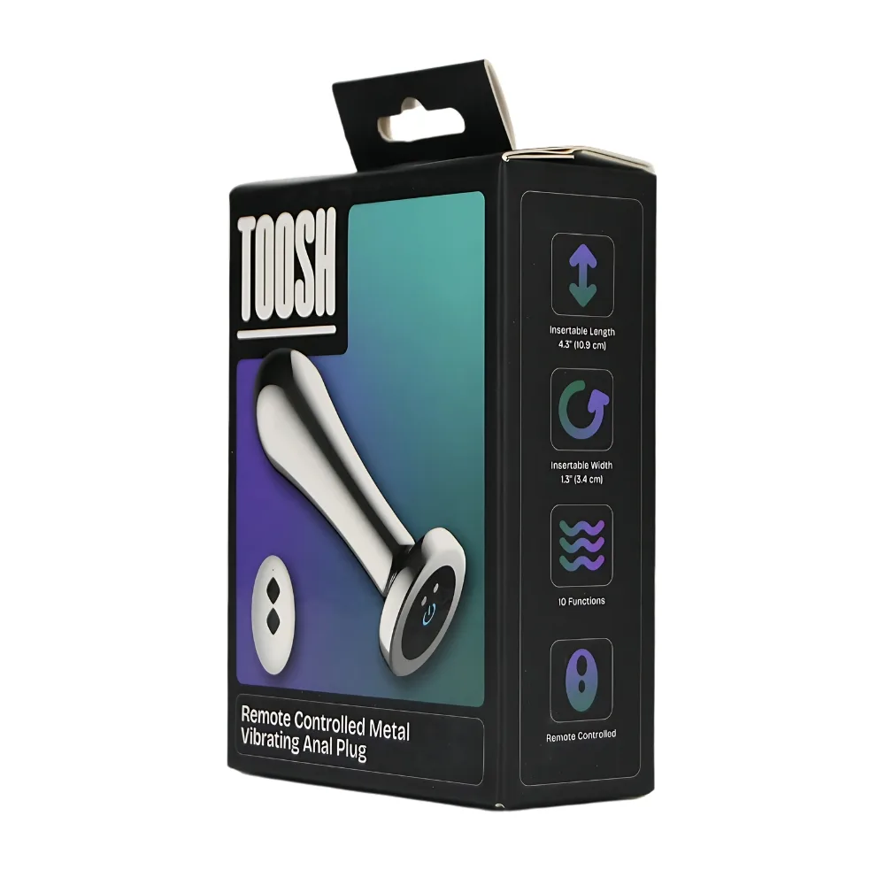 Toosh Remote Controlled Metal Vibrating Anal Plug