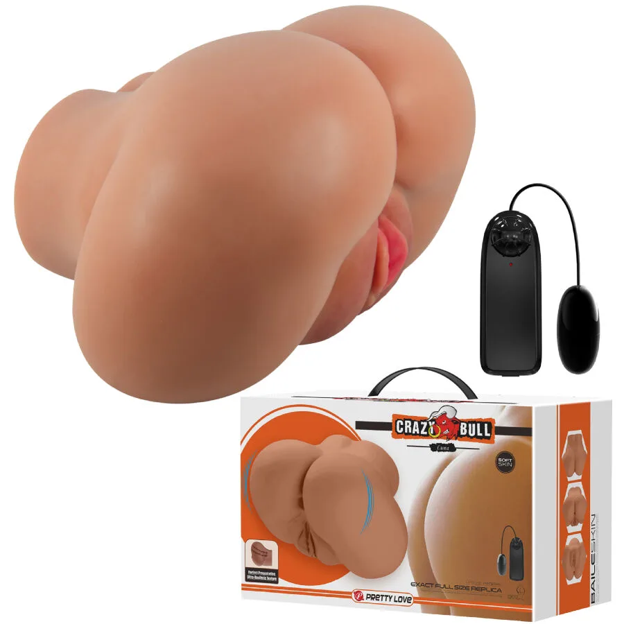 Crazy Bull - Vibrador Luna com Controle Remoto Realista de Vagina e Ânus