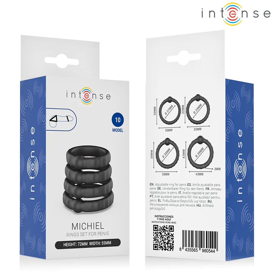 INTENSE - MICHIEL CONJUNTO DE 4 ANÉIS PENIANOS MODELO 10