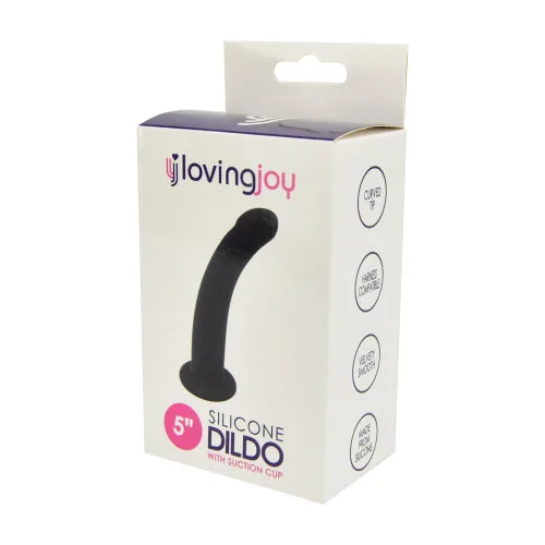 Loving Joy Dildo de Silicone Curvo 5 Polegadas com Ventosa