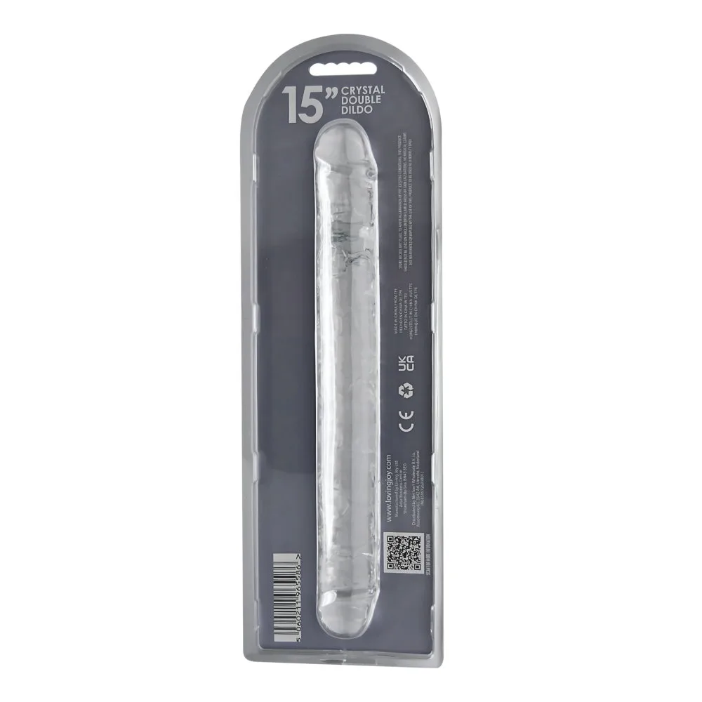 Loving Joy Dildo de Dupla Ponta 15 Polegadas Transparente