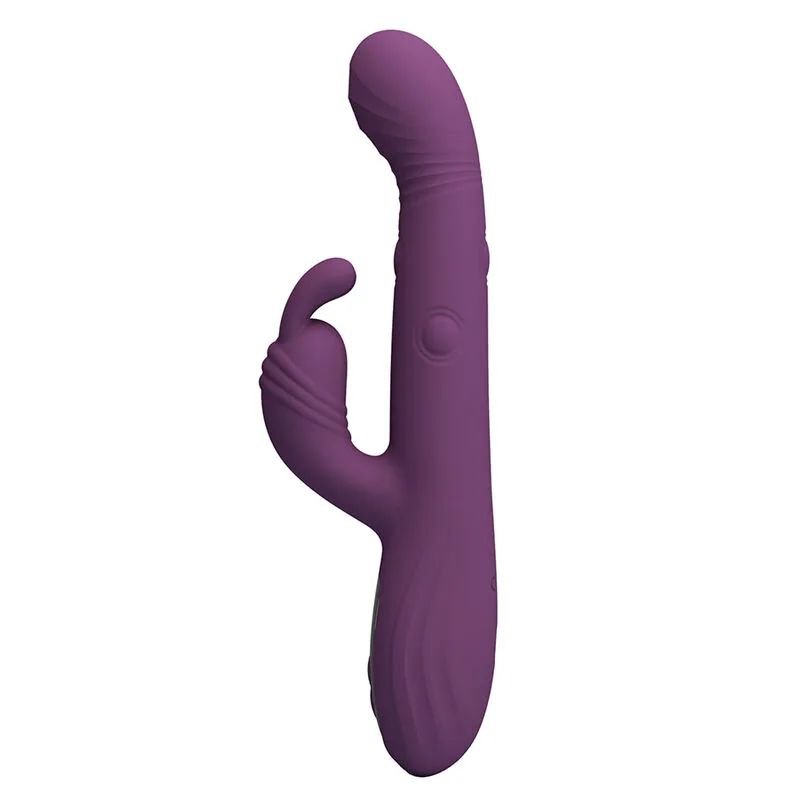Pretty Love - Dee Vibrador Multifuncional Coelho Oscilação e Percussão Roxo