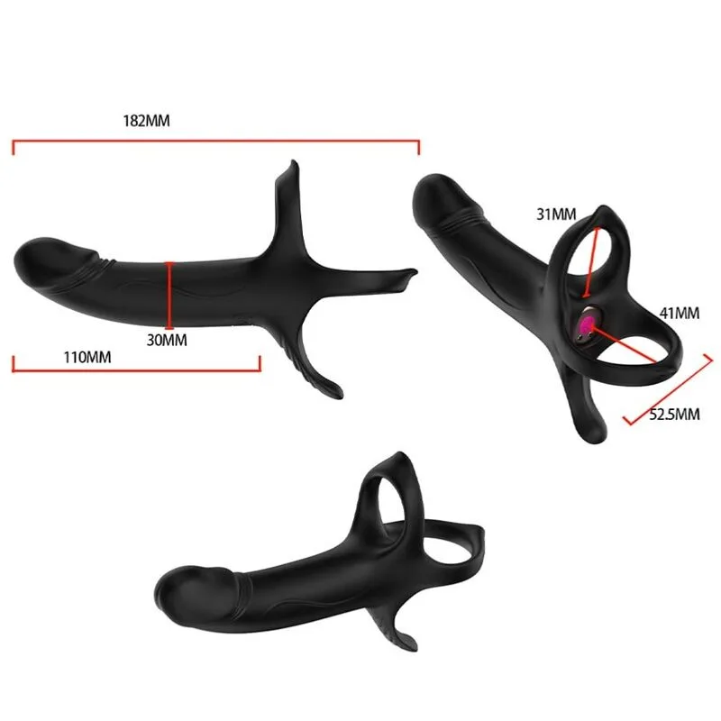 Armony - Dildo com Anel e Controle Remoto Vibrador Preto