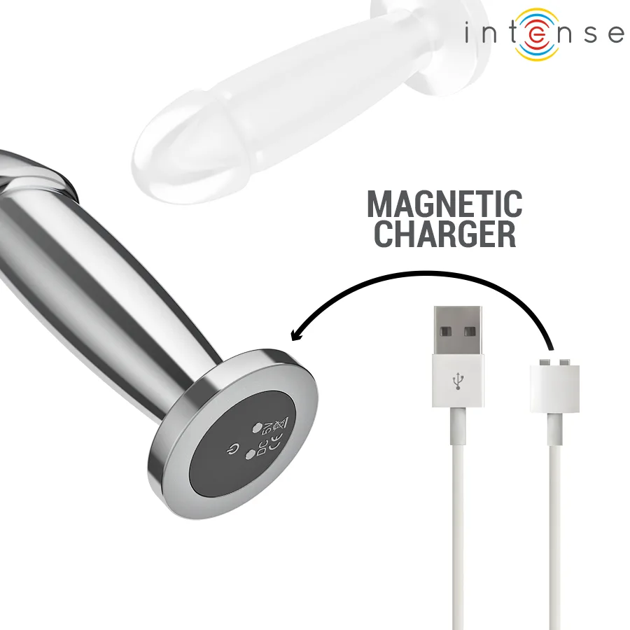 INTENSE - ANAL PLUG 10 VIBRATIONS METAL DILDO WITH REMOTE CONTROL M