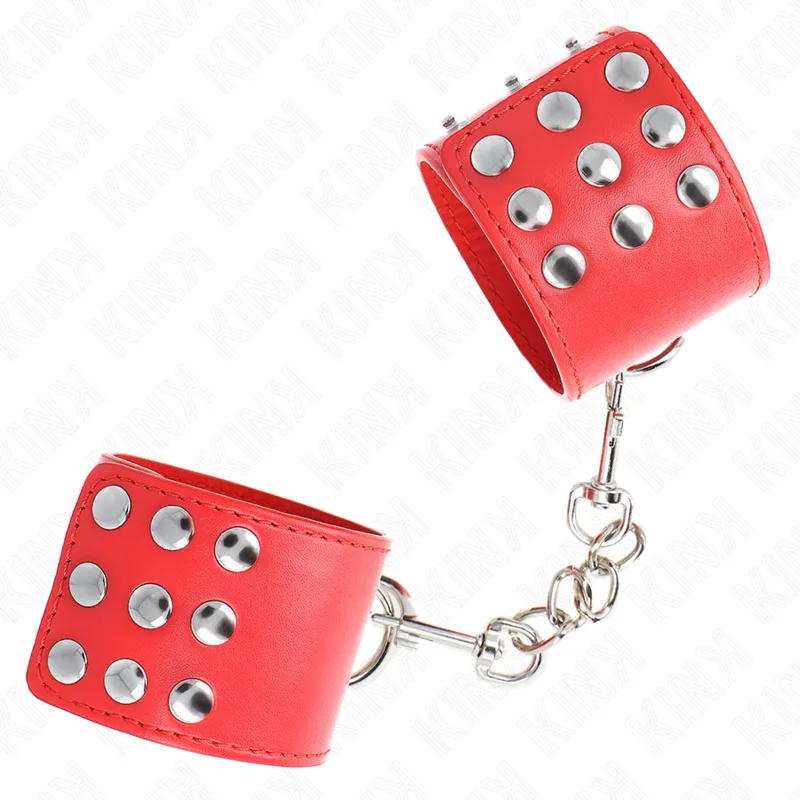 KINK - WRIST RESTRAINTS WITH SNAP FASTEN RED ADJUSTABLE 19-24 CM X 5.5 CM