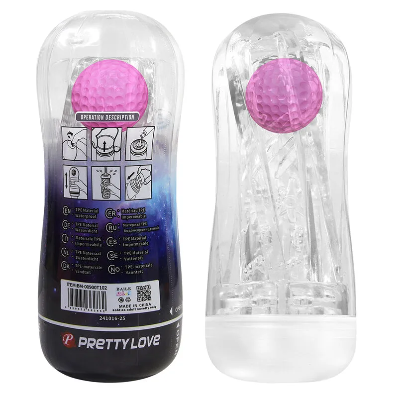 Pretty Love - Copo de Masturbação Texturizado 360º Transparente