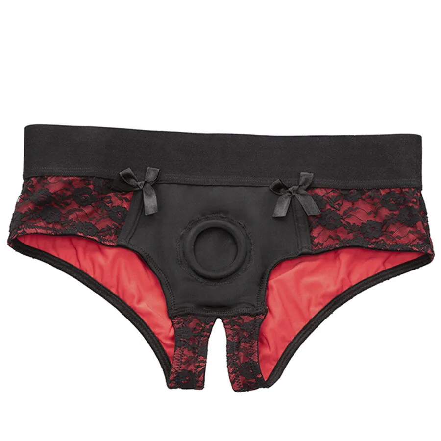 CALEXOTICS - SCANDAL SET OF CROTCHLESS PANTIES WITH DILDO SIZE