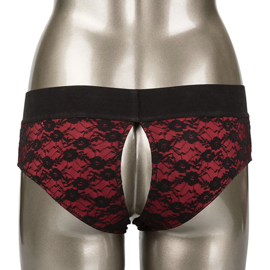 CALEXOTICS - SCANDAL SET OF CROTCHLESS PANTIES WITH DILDO SIZE