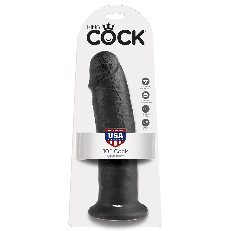KING COCK - DILDO PRETO 25 CM
