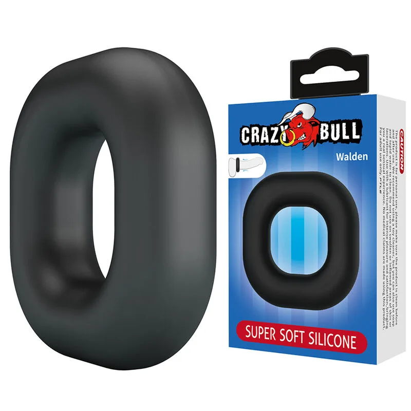 Crazy Bull - Walden Super Soft Silicone Cock Ring Black