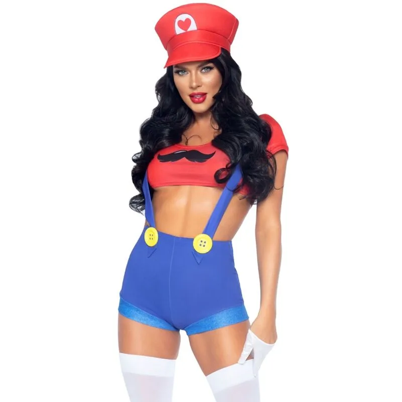 Leg Avenue - Sexy Costume Mario Bros Red/Blue S