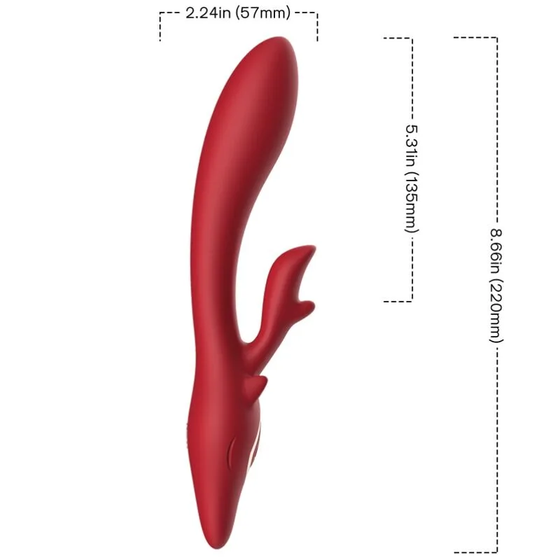 Armony - Elk Vibrator Rabbit Curved Red