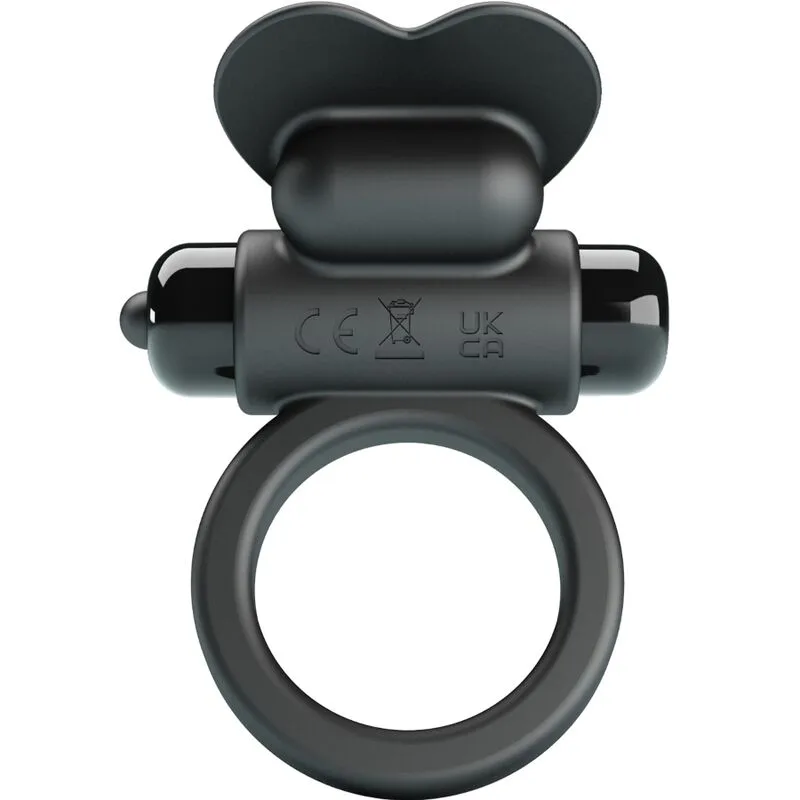 Pretty Love - Anel Vibratório Debonaire Coelho 10 Vibrações Preto