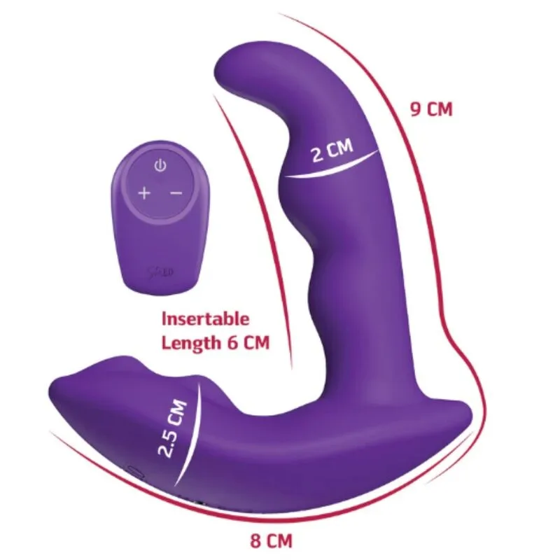 She.e.o - Estimulador Anal Vibratório Rotativo com Controle Remoto - Roxo