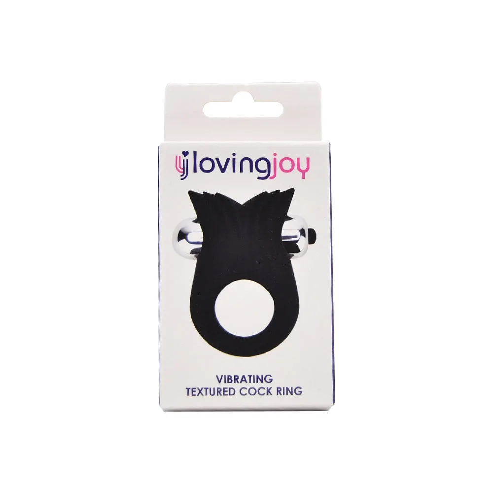 Loving Joy Anel Peniano Vibratório Texturado de Silicone