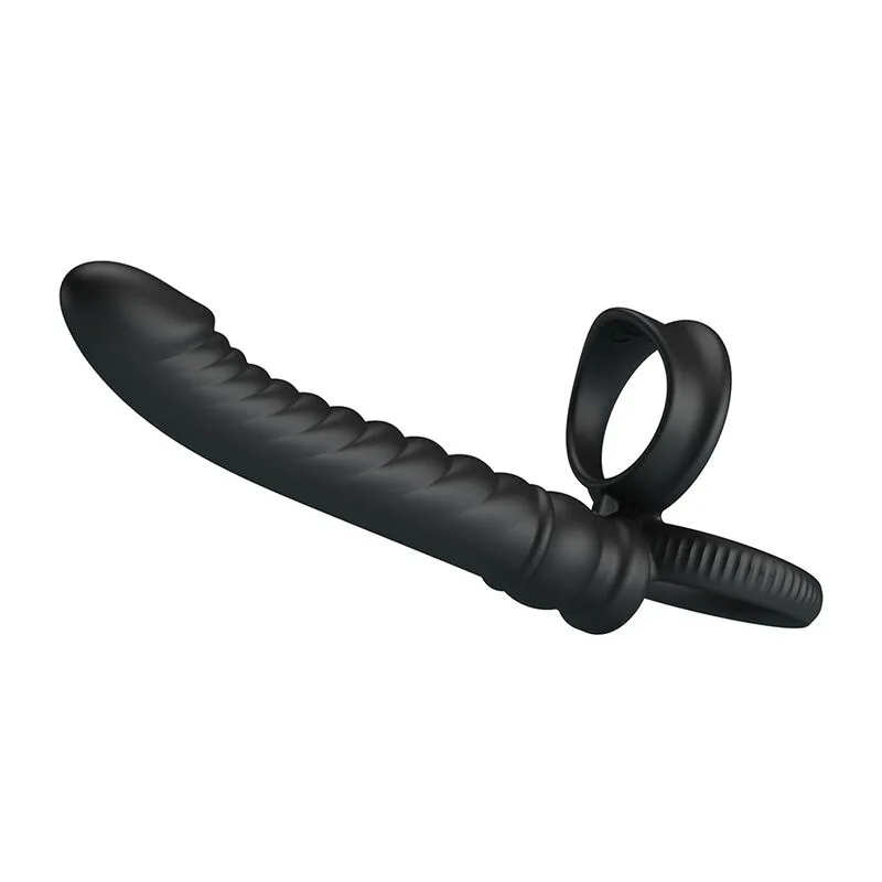Pretty Love - Merritt Anal Vibrator with Ring and Vibration Black