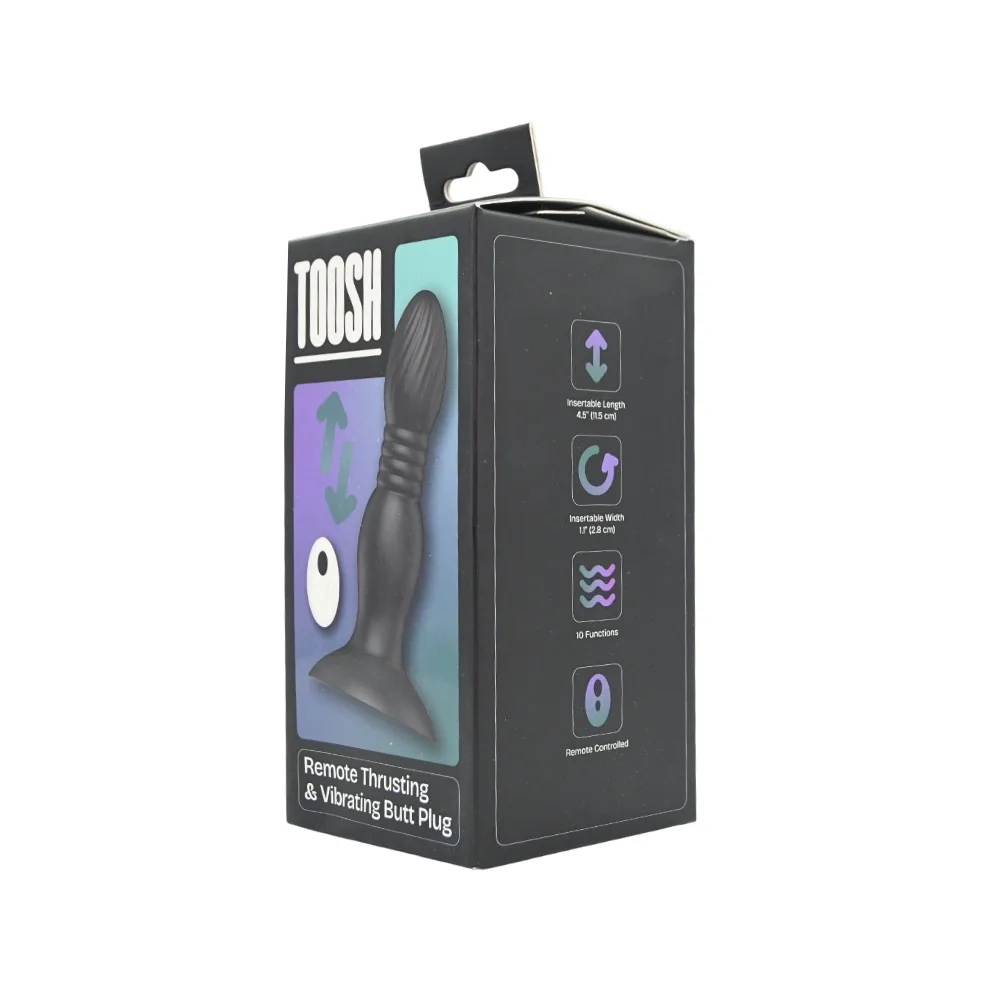 Toosh Plug Anal com Movimento e Controlo Remoto