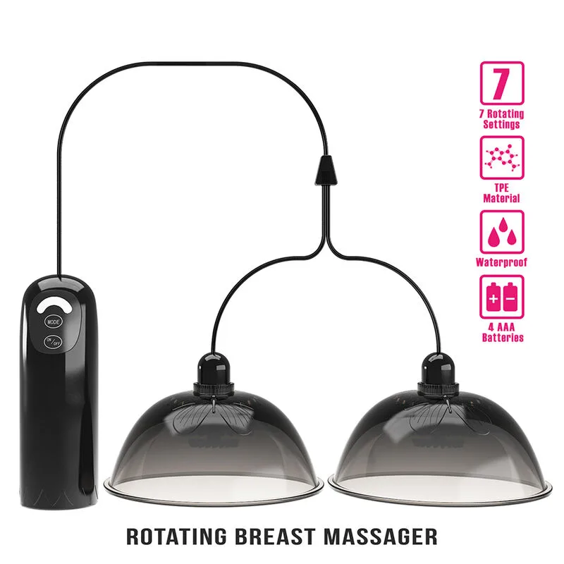 Pretty Love - Rotating Nipple Suction Stimulator Black