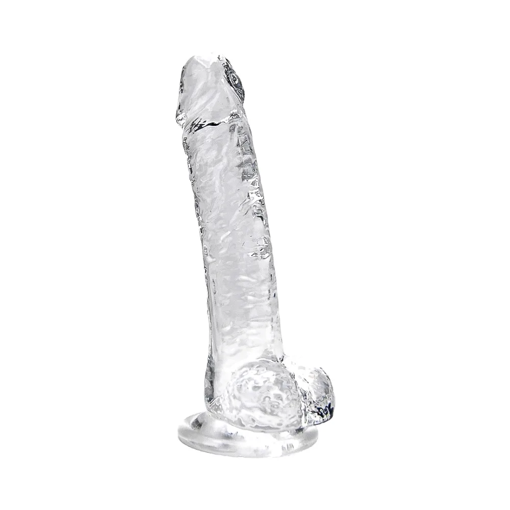 Loving Joy Dildo 7 Polegadas com Testículos Transparente