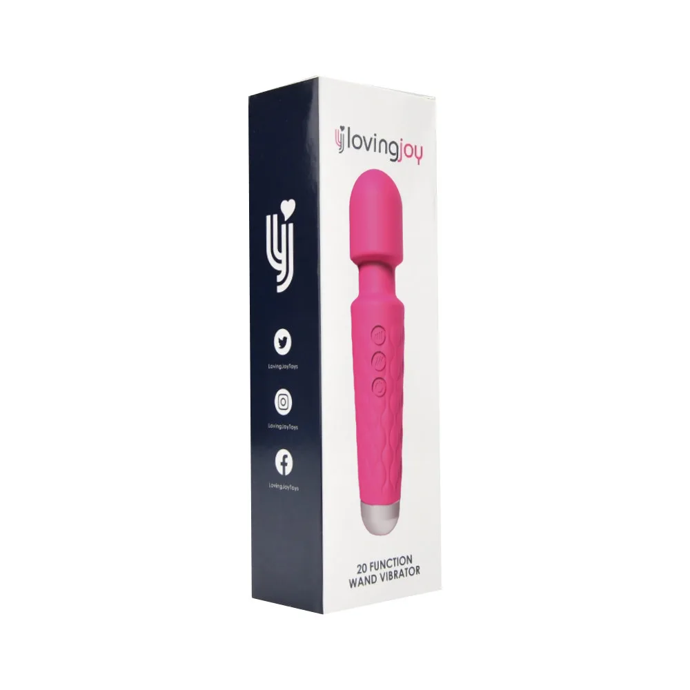 Loving Joy 20 Function Wand Vibrator Pink