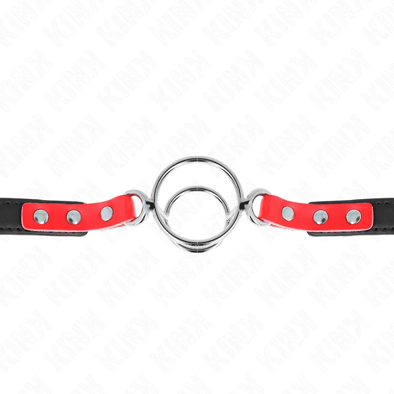 KINK - GAG WITH MULTIPLE O-RINGS 4 / 4.8 CM RED 38 X 56 CM