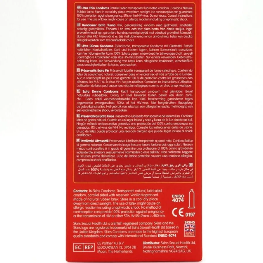 SKINS - ULTRA THIN PREMIUM CONDOMS PACK 16