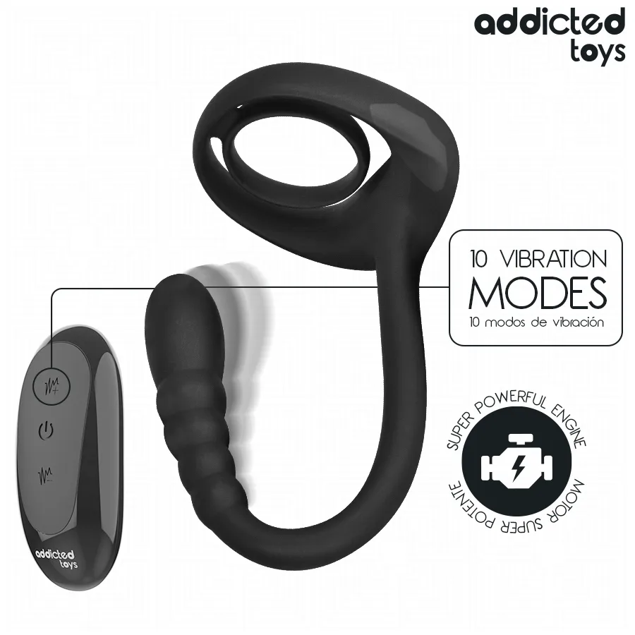 ADDICTED TOYS - ANEL PÊNICO VIBRANTE COM CONTROLE REMOTO