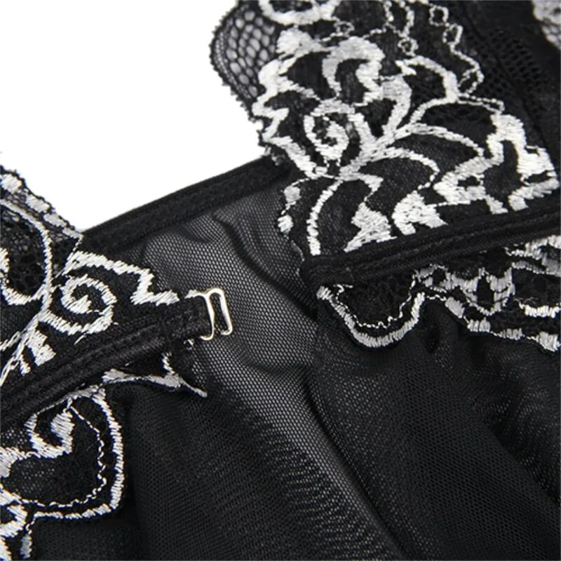 SUBBLIME - BABYDOLL TECIDO TULE PEITO RENDA L/XL