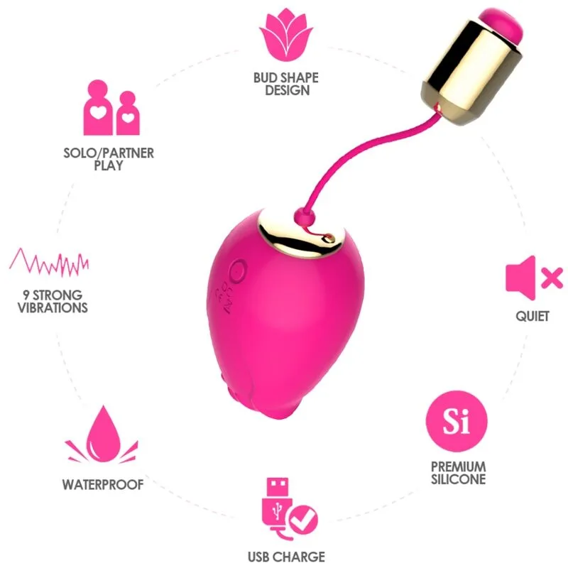 Armony - Vibrador de Ovo Mandala G-Spot Controle Remoto Fúcsia