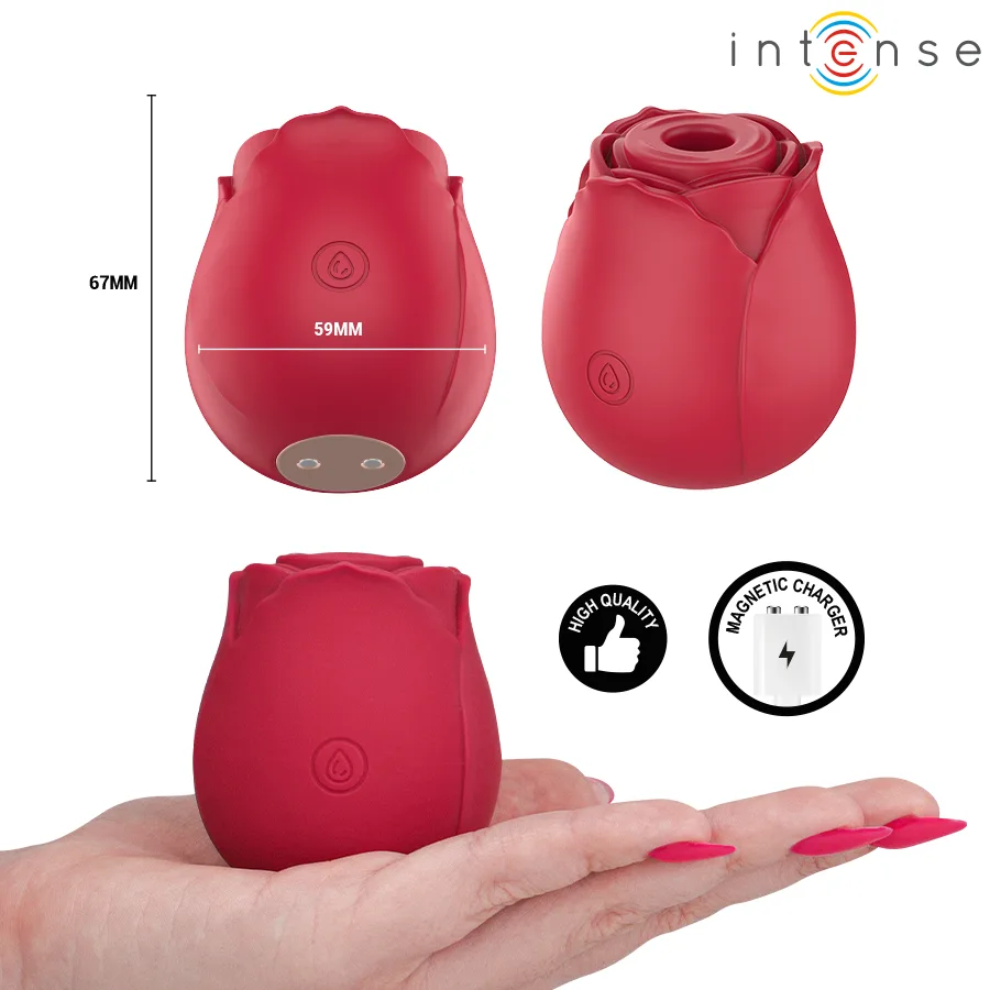 Intense - Camellia Clitoral Suction Rose By Waves Bordeaux