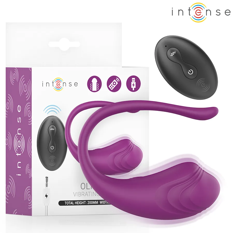 Intense - Ovo Vibratório Roxo Olivia com Controle Remoto