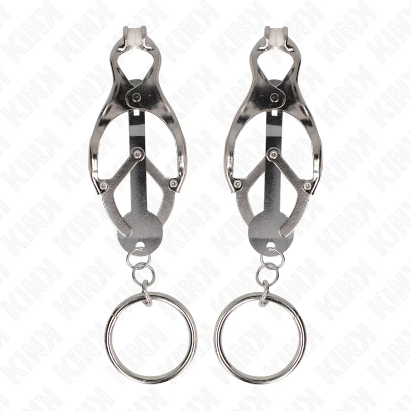KINK - O-RING JAPANESE CLOVER NIPPLE CLAMPS SILVER