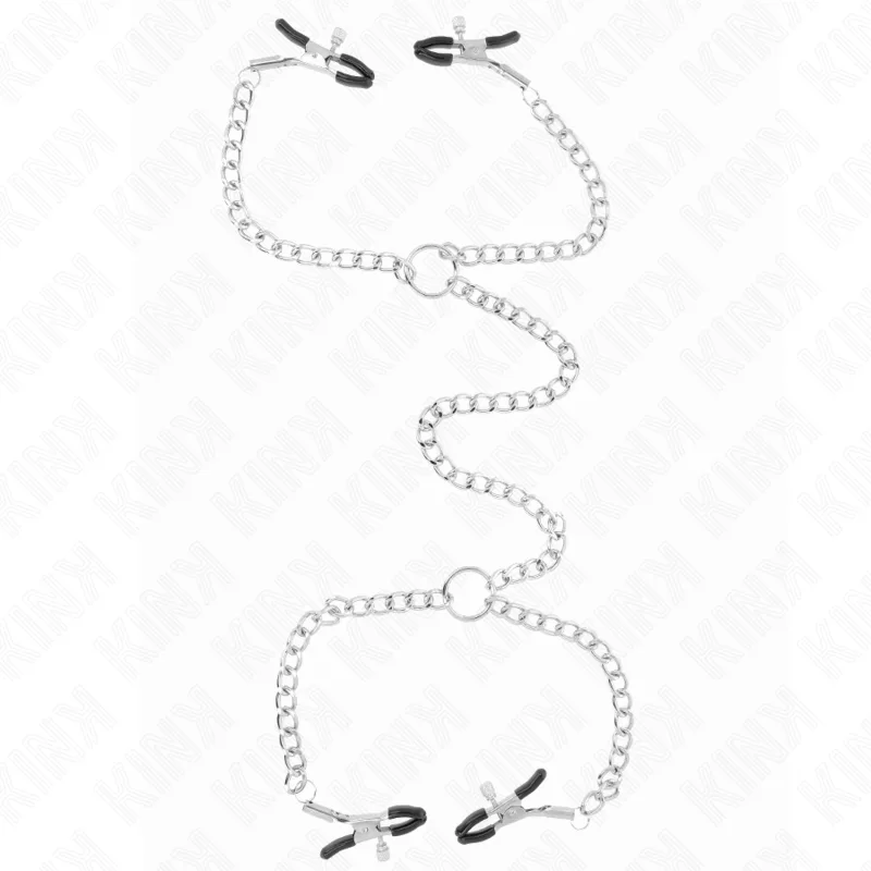 KINK - 4 CHAIN NIPPLE CLAMPS 32 CM WITH LITTLE CHAINS 14 CM