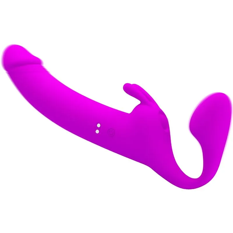 Pretty Love - Zanini Strapless Strap-On 10 Vibrações Roxo