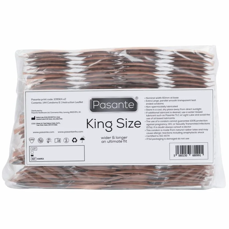 Pasante - Saco de Preservativos King Size 144 Unidades