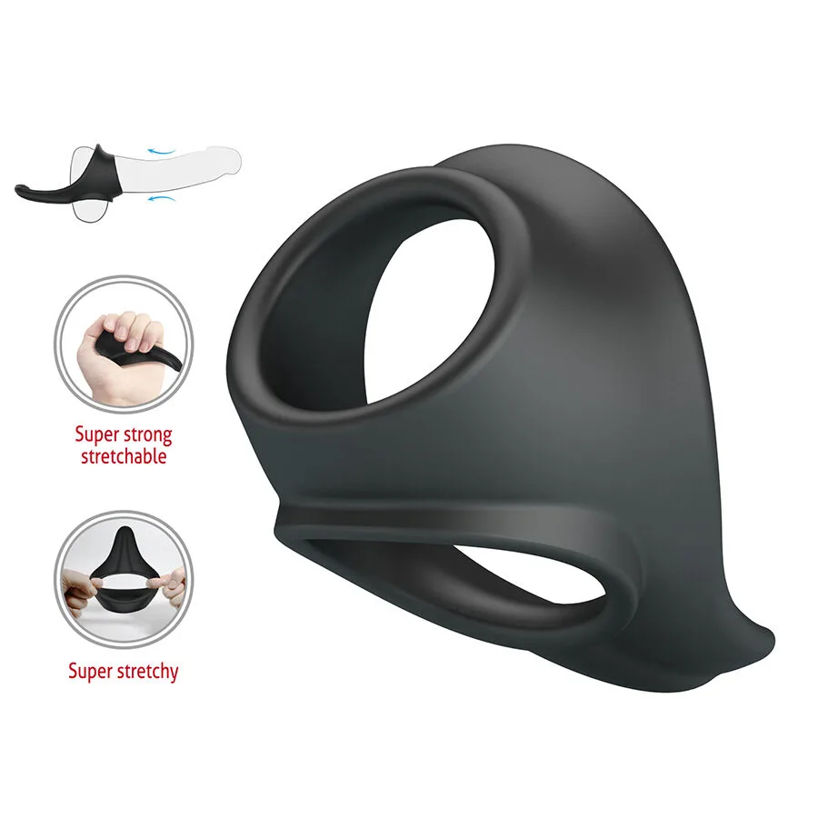 CRAZY BULL - ZADOK ERGONOMIC RING WITH PERINEAL STIMULATOR