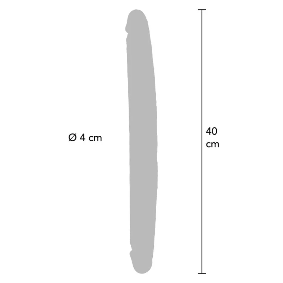 GET REAL - DOUBLE-ENDED SILICONE DILDO CARAMEL 40 CM