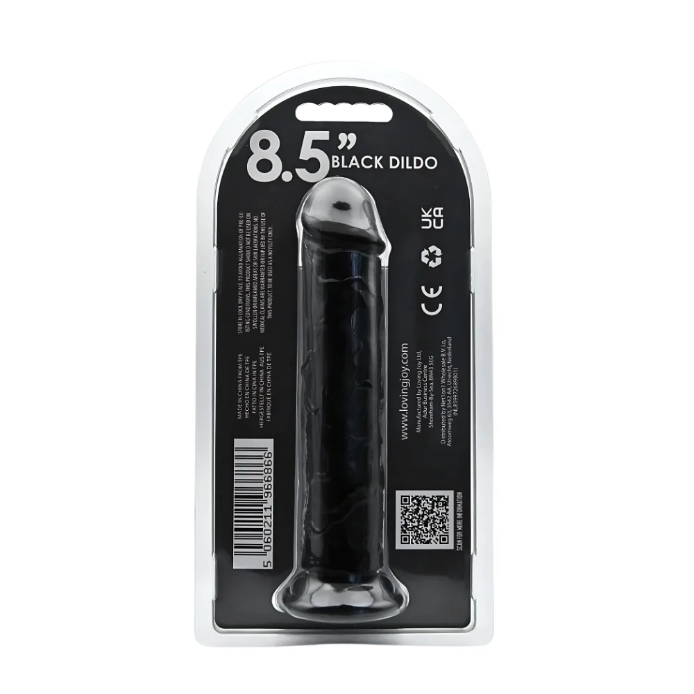 Loving Joy Dildo com Ventosa 8.5 Polegadas Preto